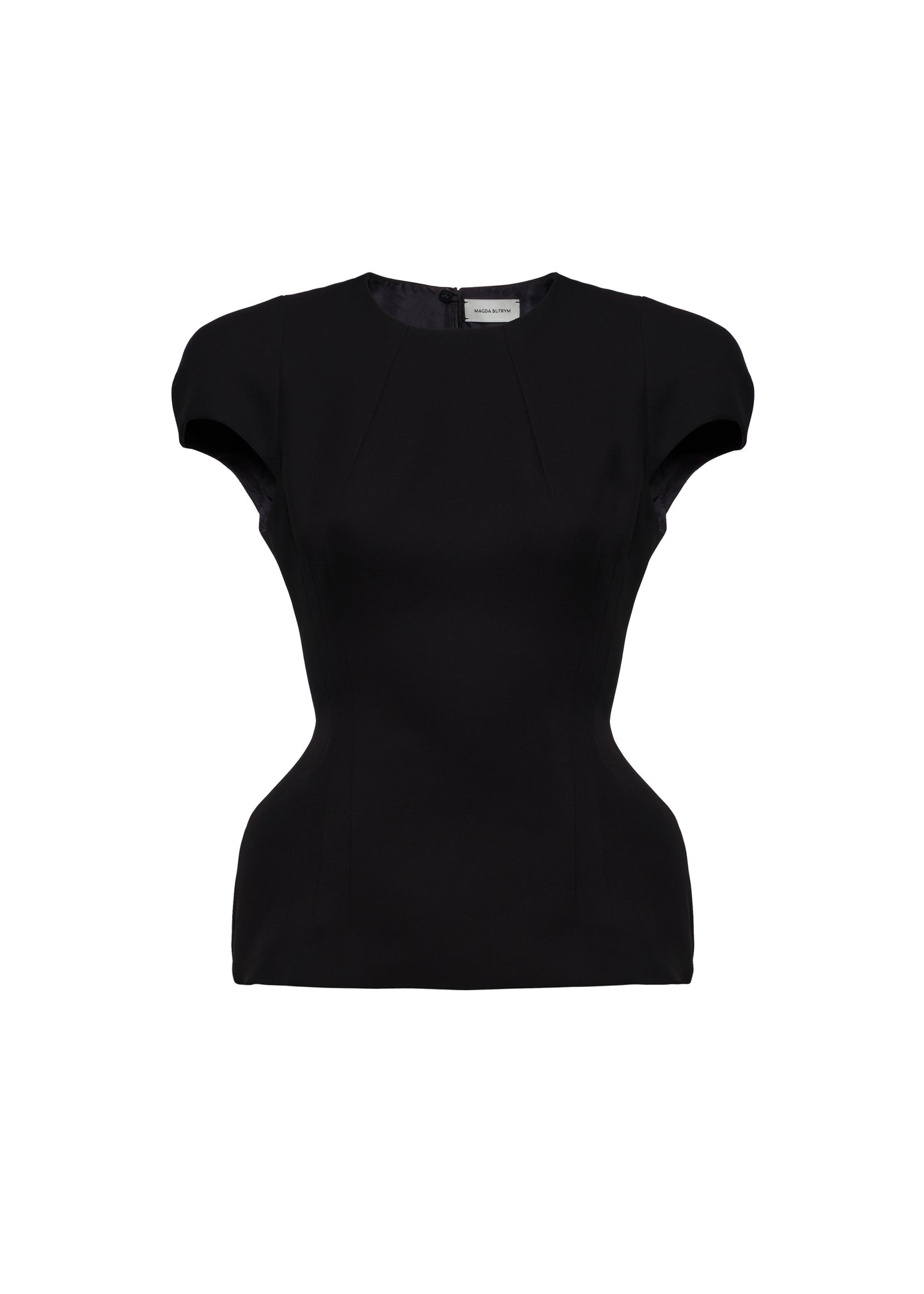 Black top on a white background