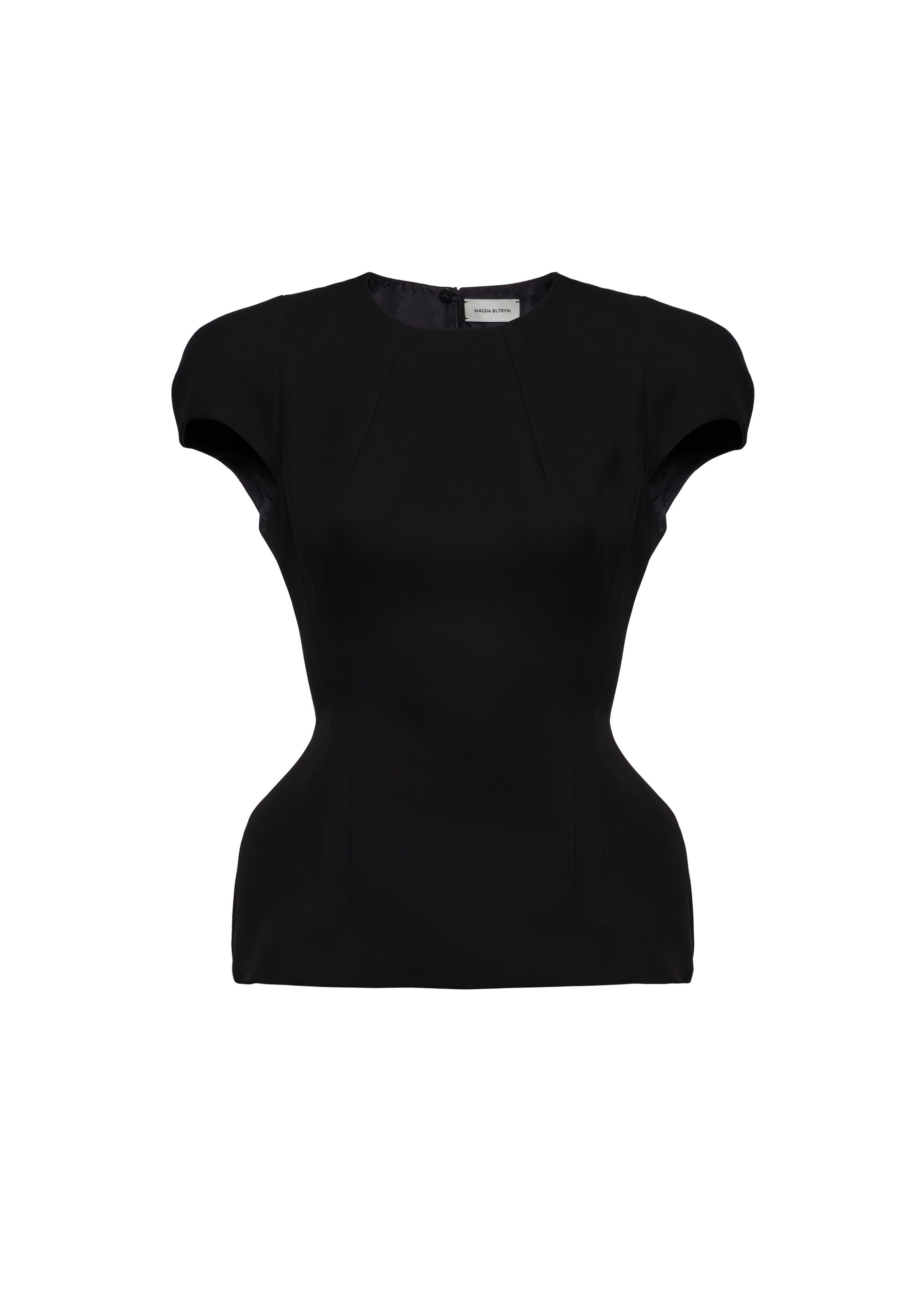 Black top on a white background