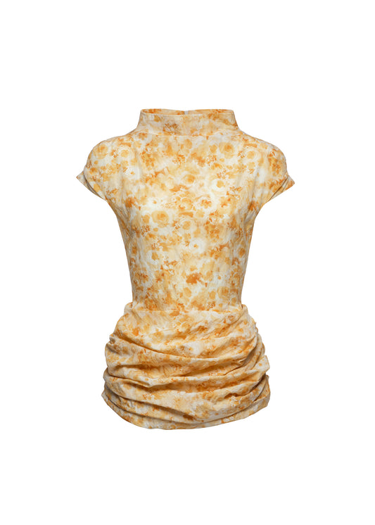 Magda Butrym Floral-Print Dress in yellow