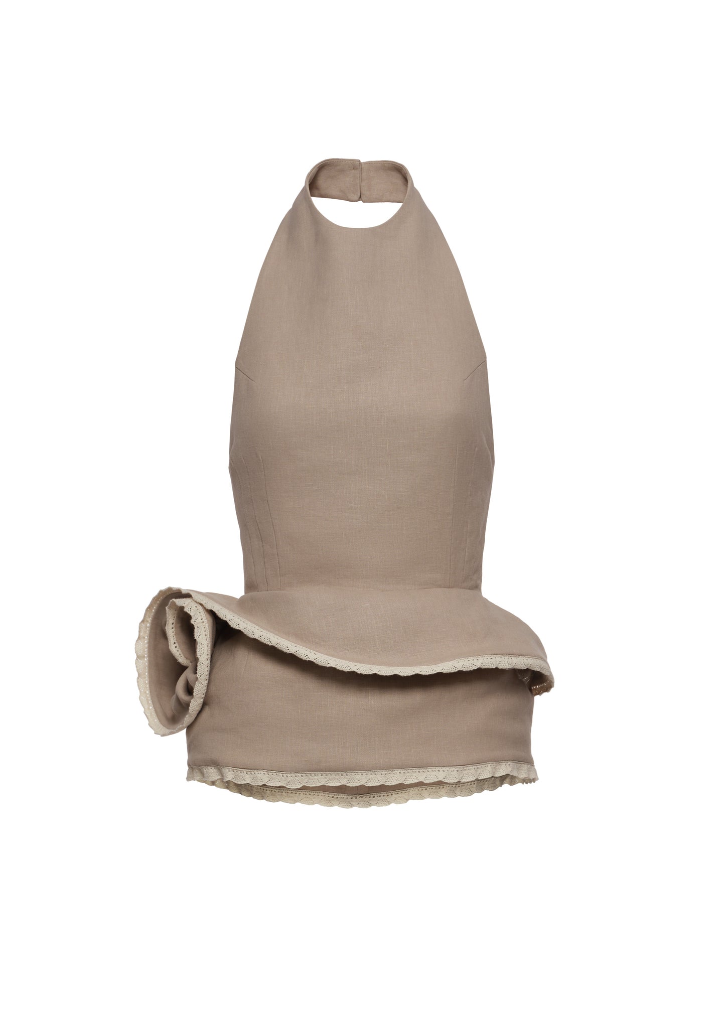 Folded Detail Linen Top