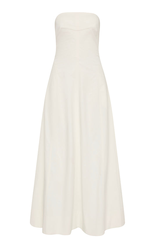 Sculpted Cotton Strapless Dress