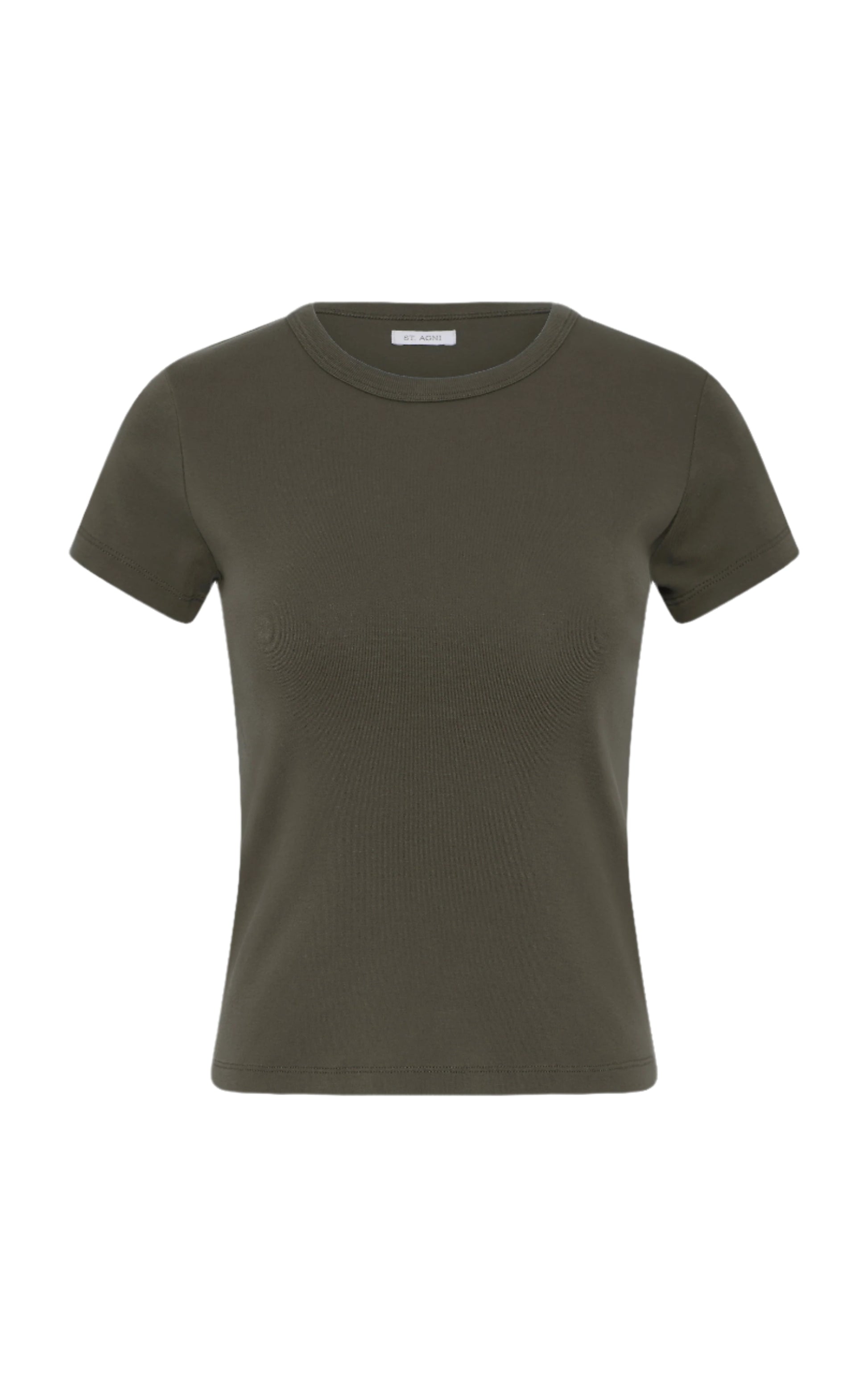 Khaki t-shirt on a white background