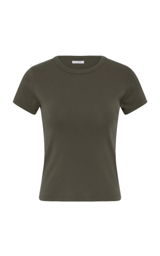 Khaki t-shirt on a white background