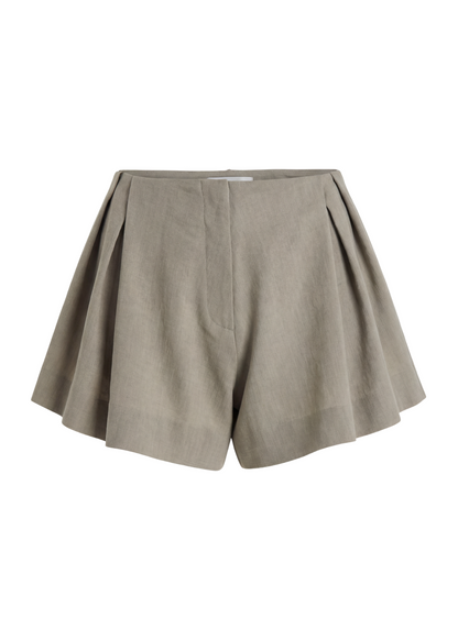 Beige shorts on a white background