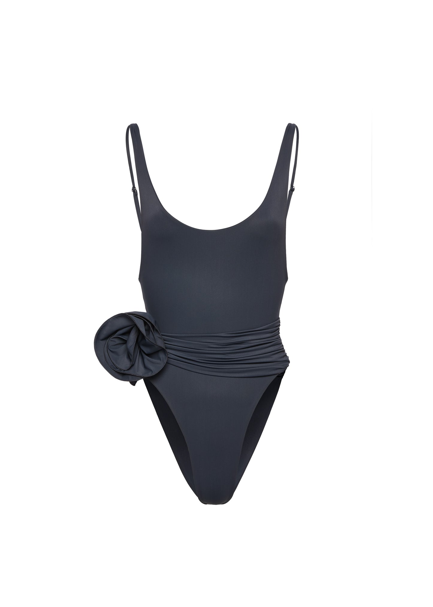 Flower Scoop Neck Swimsuit