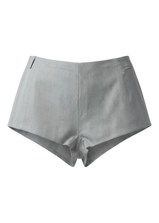 Gray shorts on a light gray background