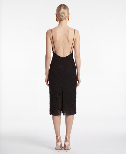 Jacques Wei Beaded Dropped Collar Camisole Dress, view 3