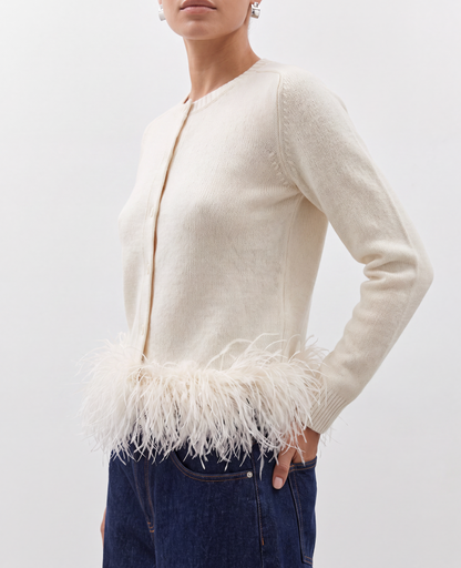 P.A.R.O.S.H Fringe-Trim Knit Cardigan, view 3