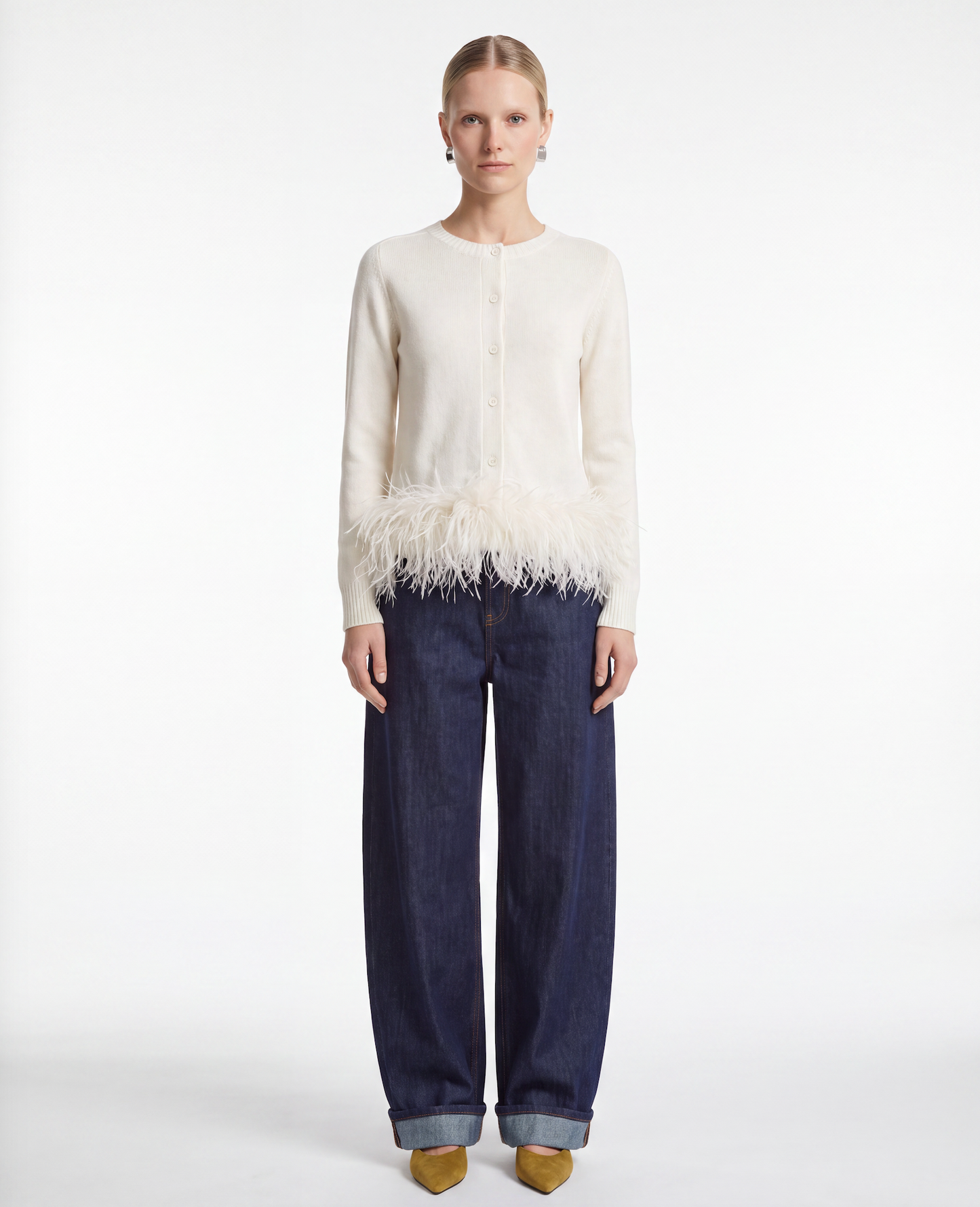 P.A.R.O.S.H Fringe-Trim Knit Cardigan, view 2