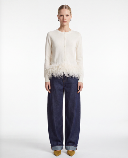 P.A.R.O.S.H Fringe-Trim Knit Cardigan, view 2