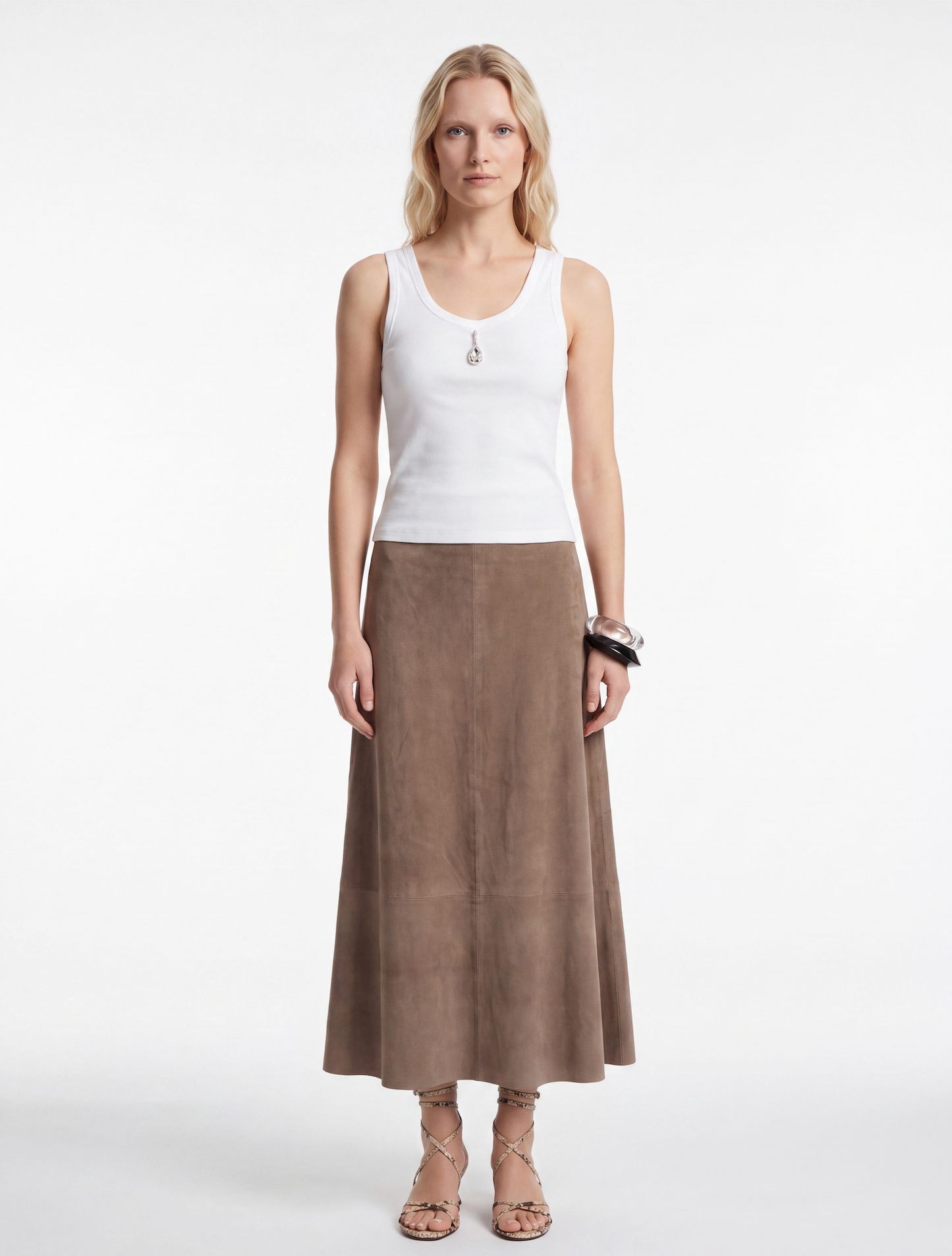 Suede Circle Skirt