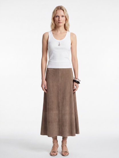 Suede Circle Skirt
