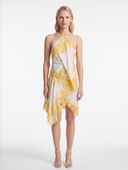Embroidered Handkerchief Envelope Scarf Dress
