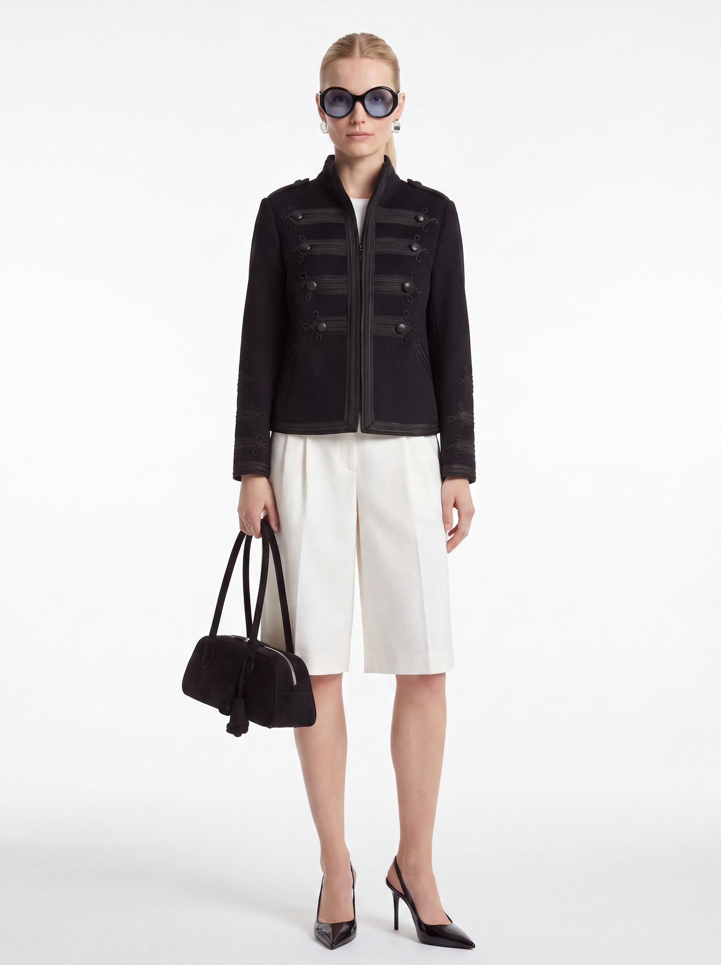 Braid-Trim Military Jacket
