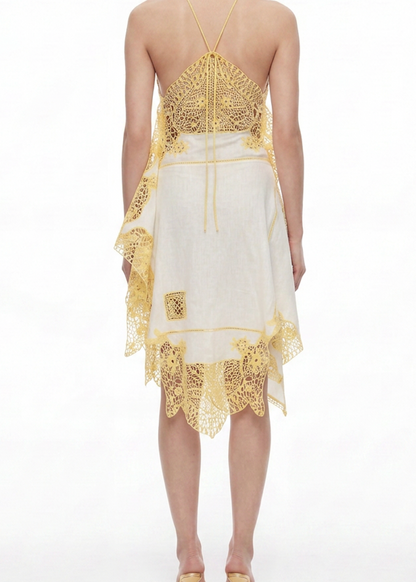 Embroidered Handkerchief Envelope Scarf Dress