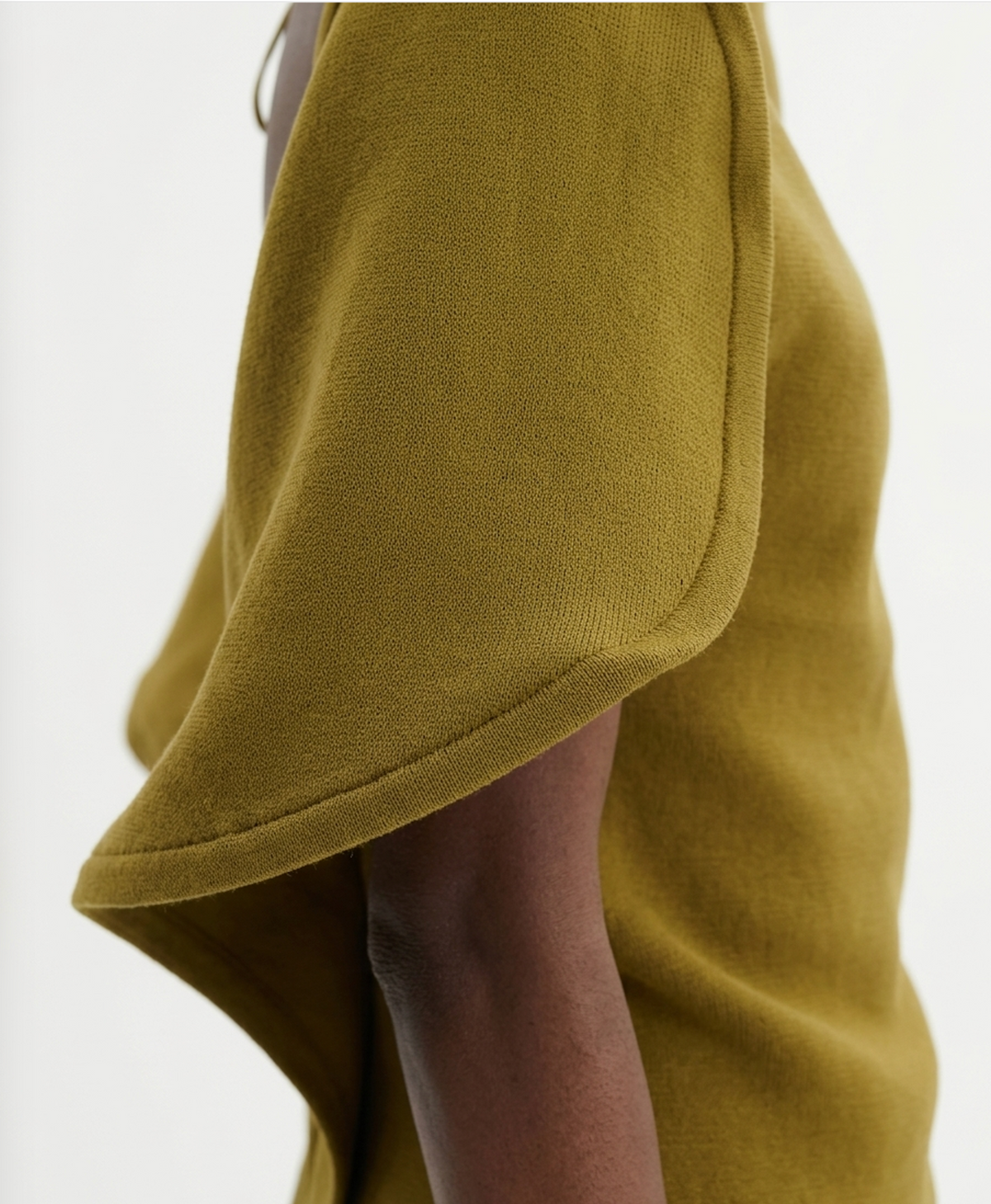 Longline Silk Draped Blouse in Green