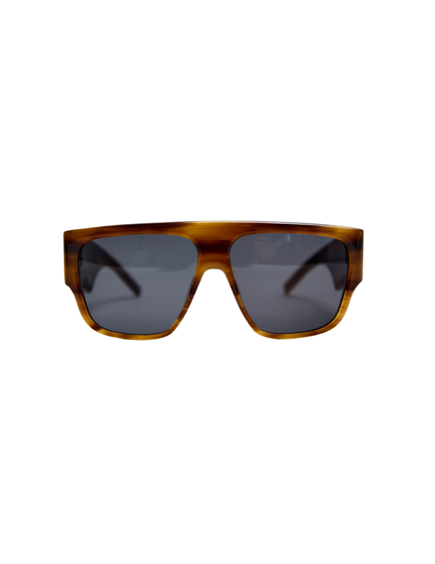 Tortoiseshell sunglasses with grey lenses
