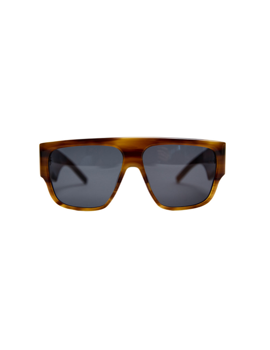 Tortoiseshell sunglasses with grey lenses
