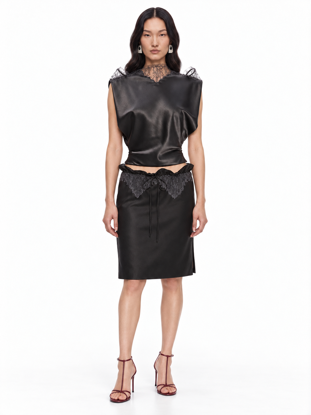 Anais Lace Trimmed Tie Skirt
