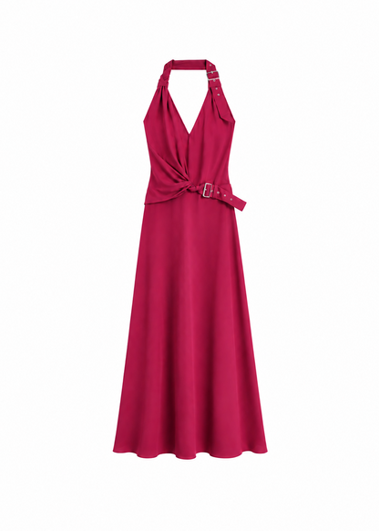 Vanela Buckle Maxi Dress