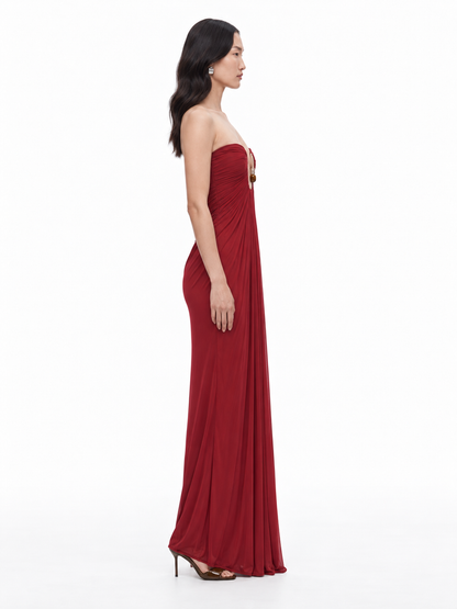 Helix Crystal Strapless Gown