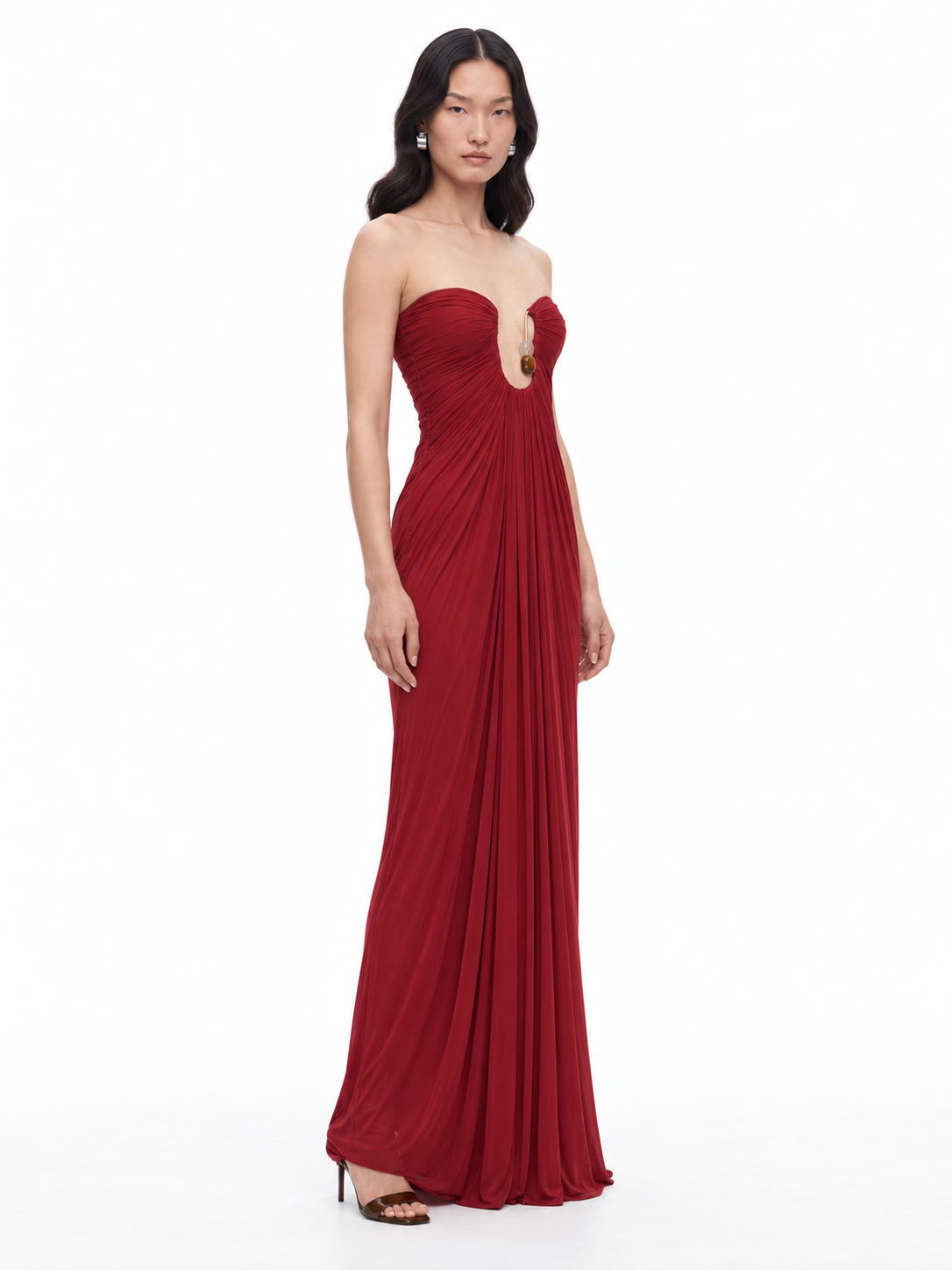 Helix Crystal Strapless Gown