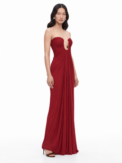 Helix Crystal Strapless Gown