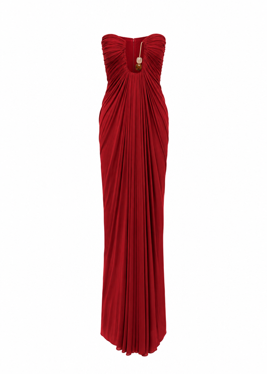 Helix Crystal Strapless Gown
