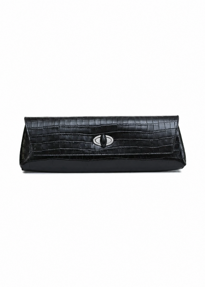 Buki Embossed Clutch | Black