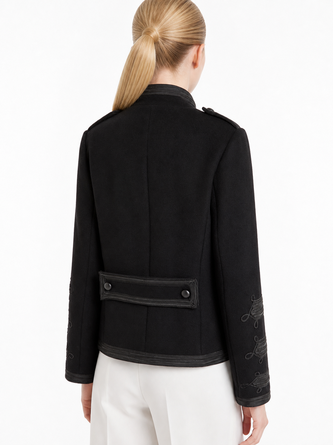Braid-Trim Military Jacket