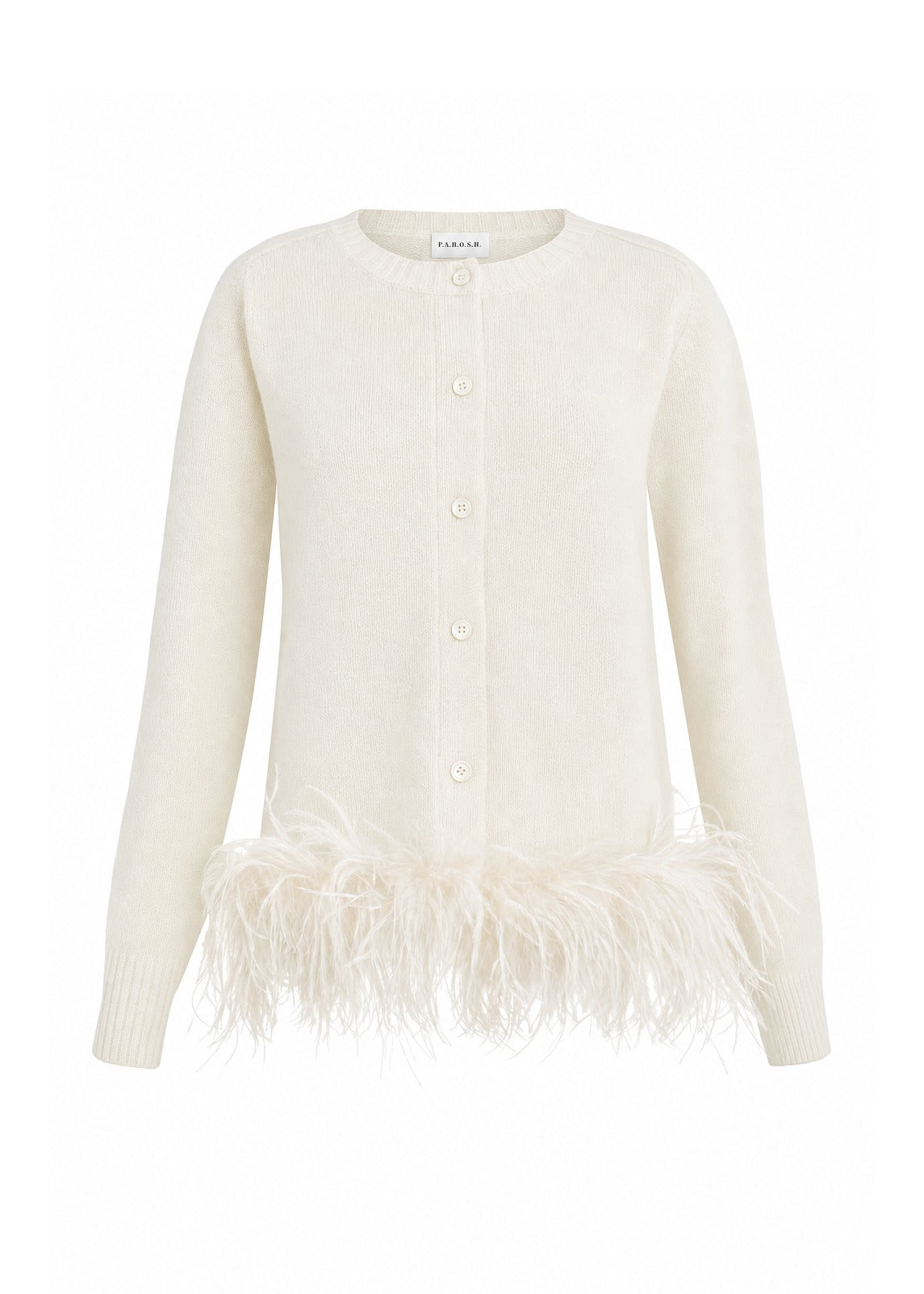 P.A.R.O.S.H Fringe-Trim Knit Cardigan
