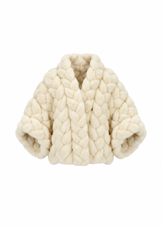 Braid Coat in Ivory