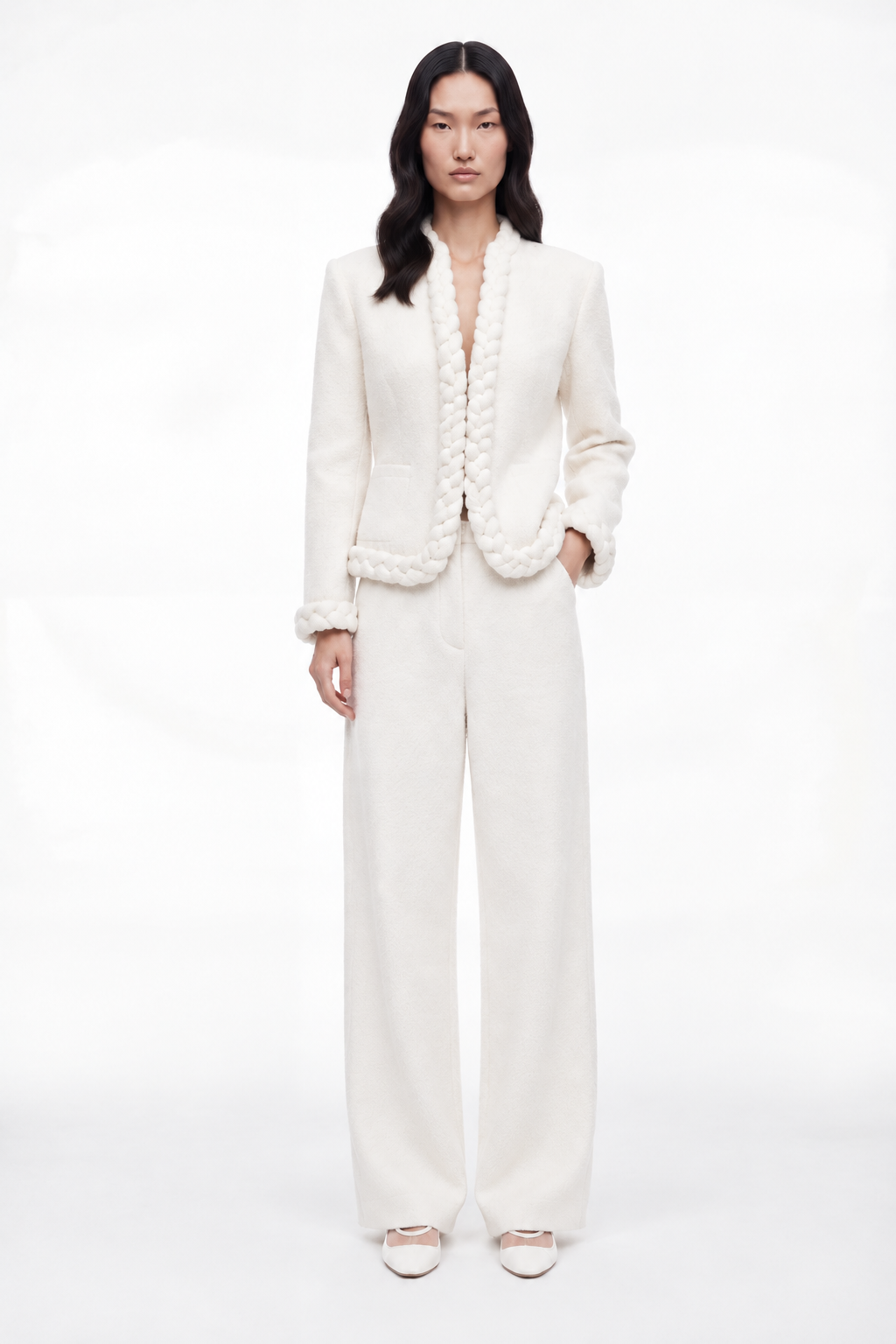Braid Jacket in Ivory