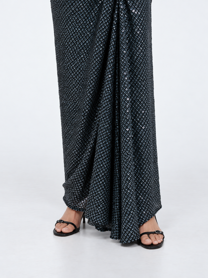 Opaline Sequin Fusion Ruched Tee Gown
