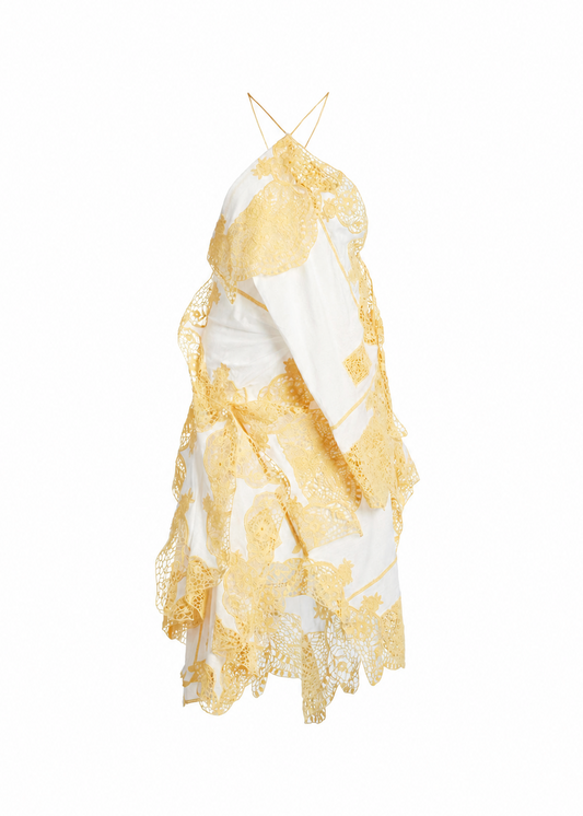 Embroidered Handkerchief Envelope Scarf Dress