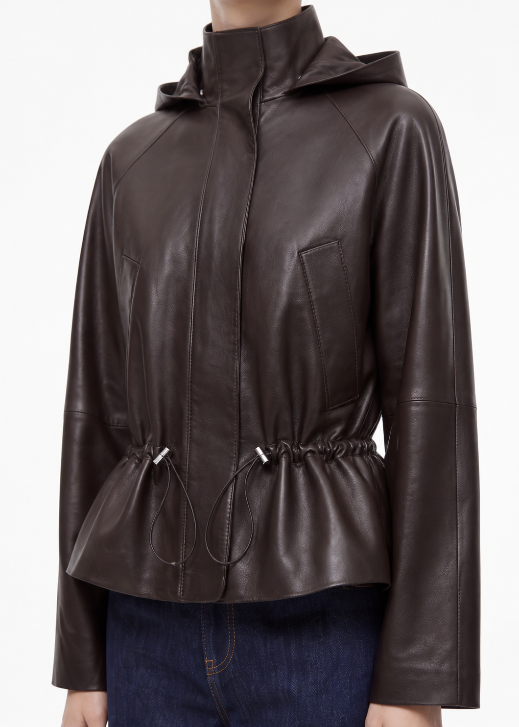 Leather Peplum Jacket