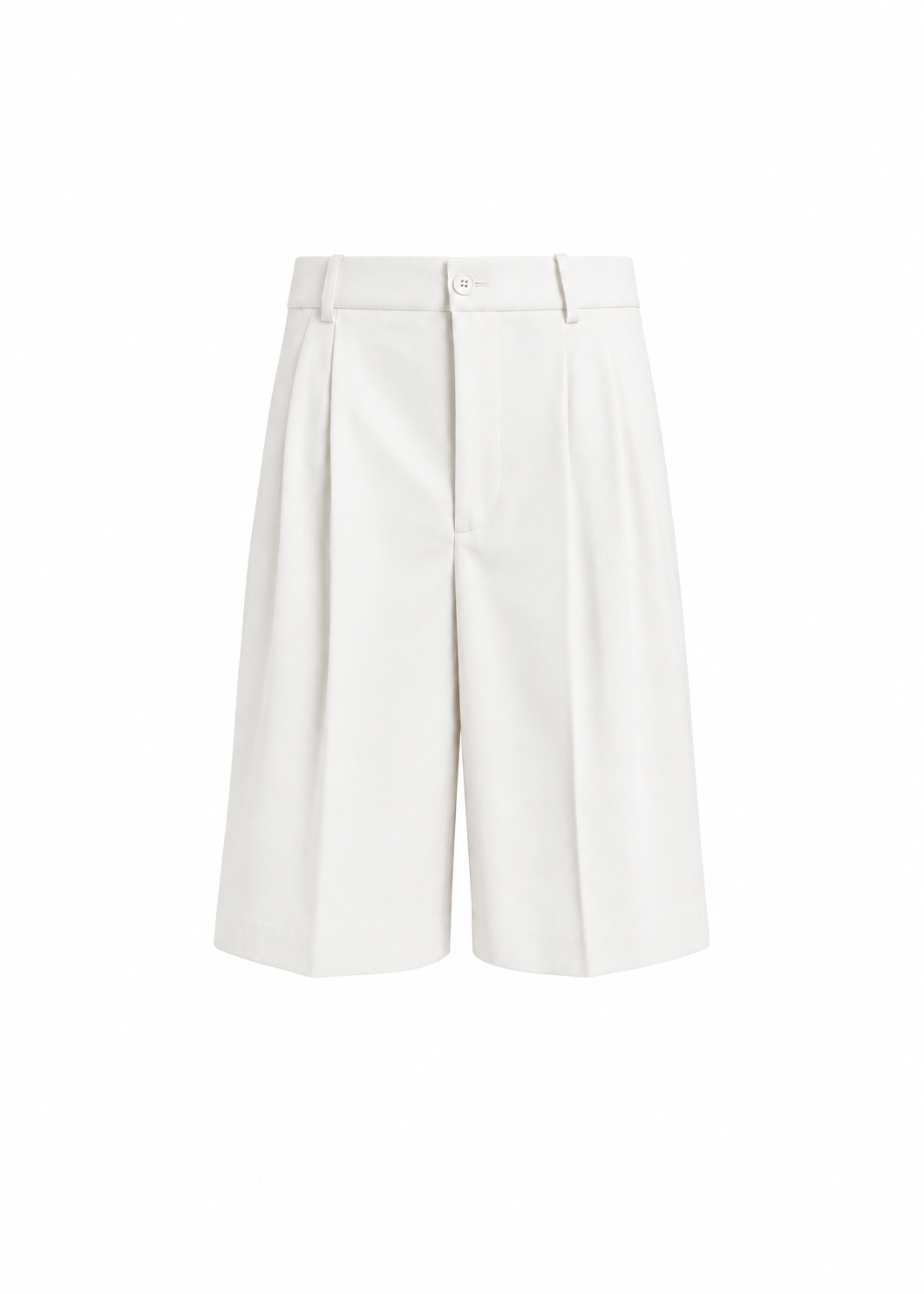 Wide-Leg Bermuda Shorts | Panna