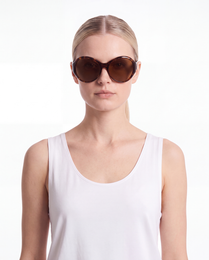 Big Round Sunglasses in Tortoise Brown