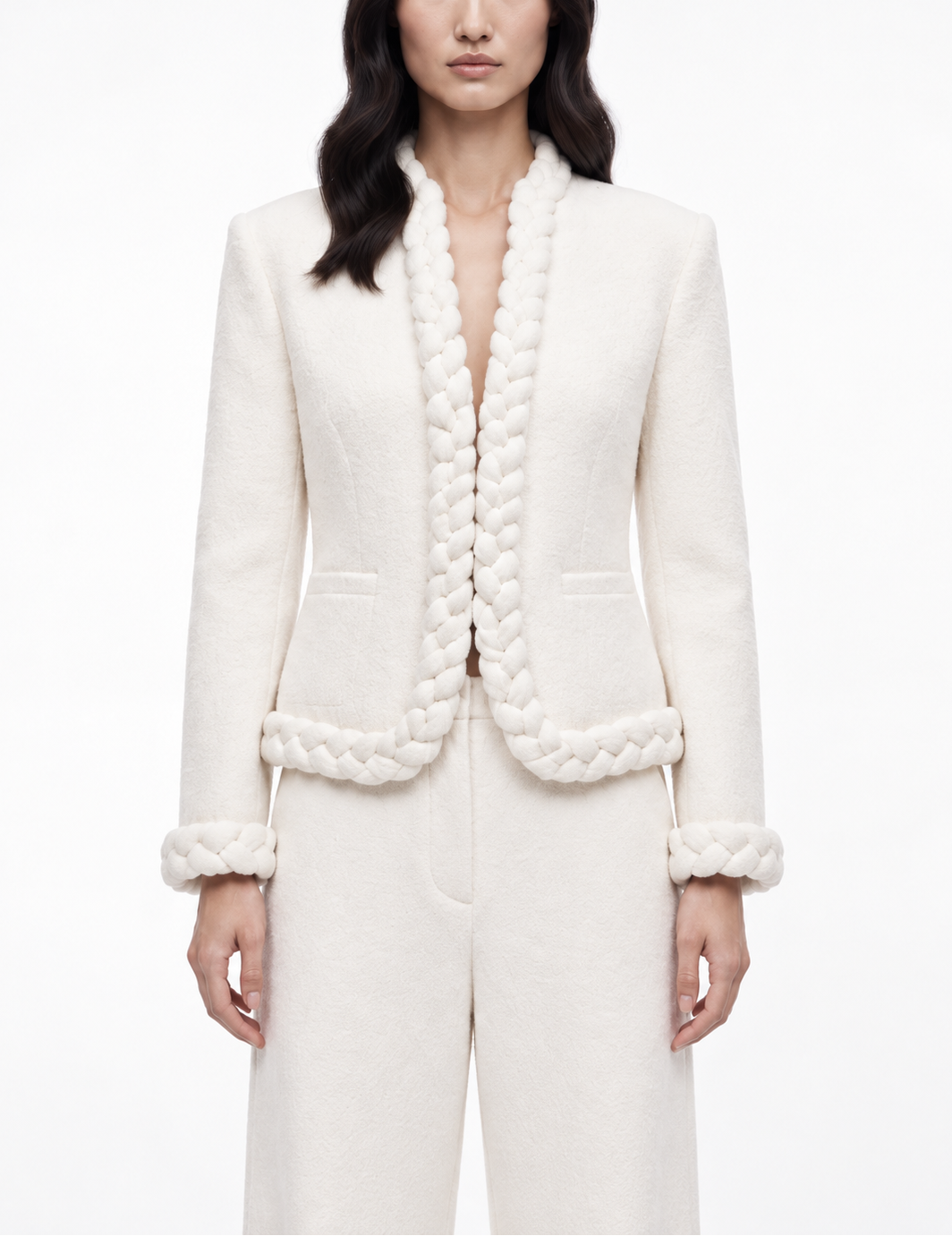 Braid Jacket in Ivory