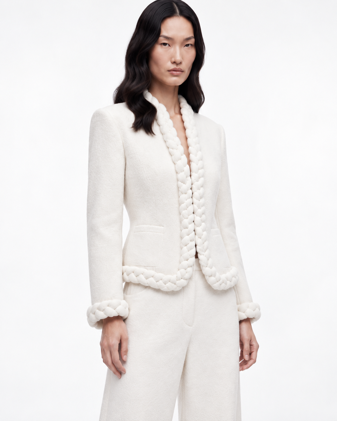 Braid Jacket in Ivory