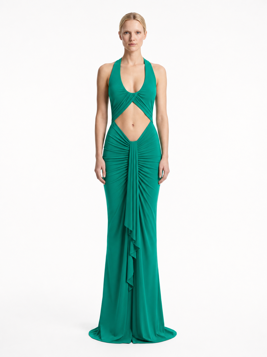 Vivenda Drape Front Dress